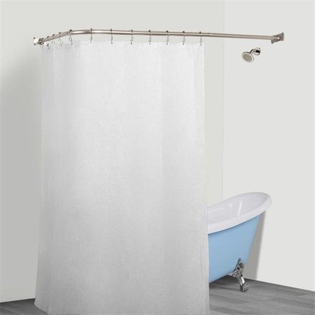 UTOPIA ALLEY Utopia Alley Rustproof L-Shaped Corner Shower Curtain Rod  Nickel LR1BN